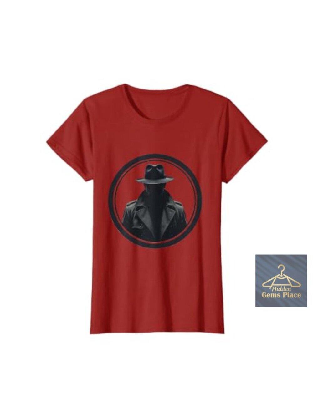 Detective Trench Coat Fedora Graphic Novelty Print Tee